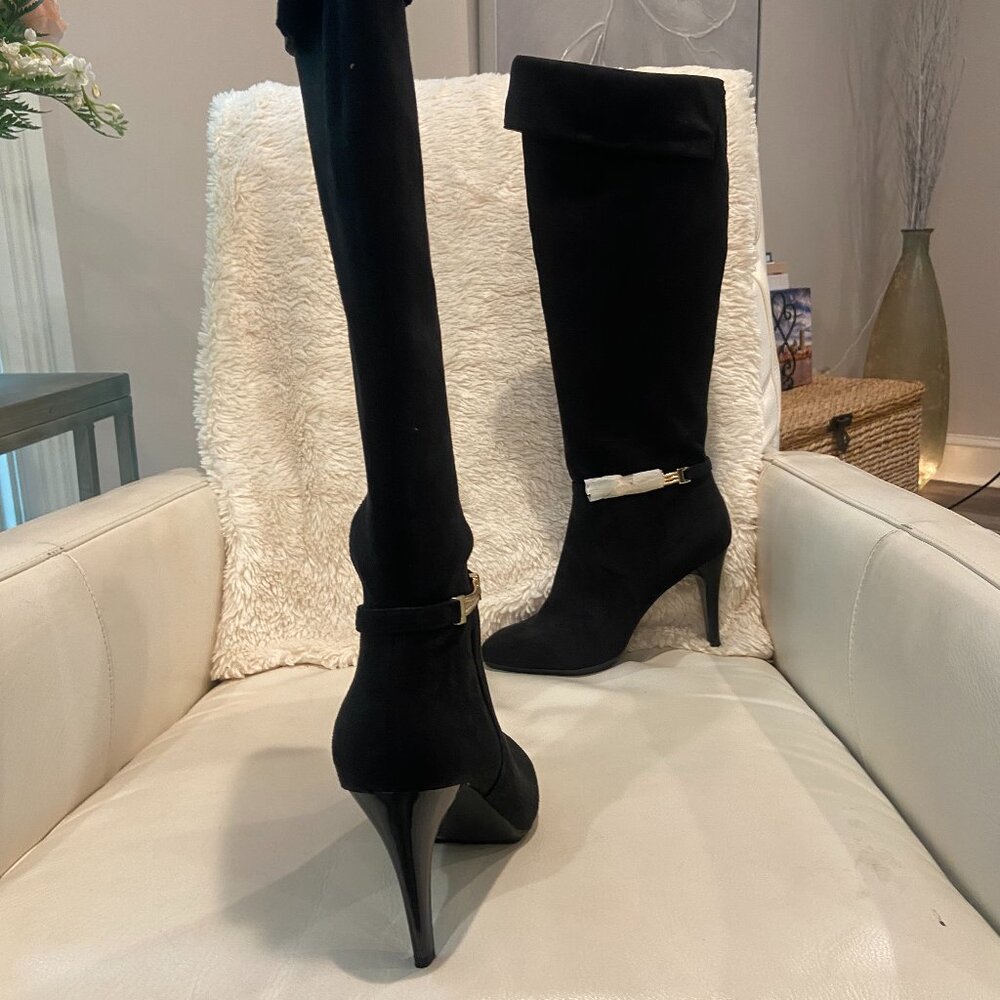 Alfani Knee High Black Suede Boots - Sz. 8.5 - NEVER WORN